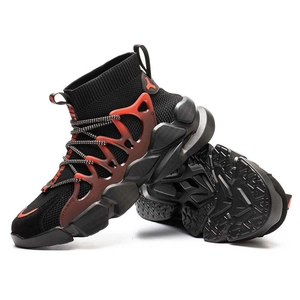 0218 Antislip lichtgewicht stalen neus lekvrije mode sport veiligheidsschoenen sneakers