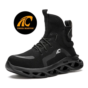TM3066 Zapatillas de seguridad para hombre con suela de EVA suave y tobillo alto a prueba de pinchazos con punta de acero