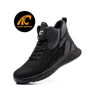 TM3082 Zapatos de seguridad deportivos con punta de acero y tobillo alto para hombres, peso ligero