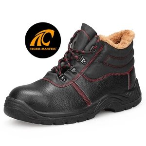 TM3170 Chaussures de sécurité d'hiver à bout en acier noir pour hommes de construction