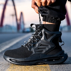 TM3263 zapatos deportivos de seguridad a la moda para hombre con punta de acero y tobillo alto antipinchazos