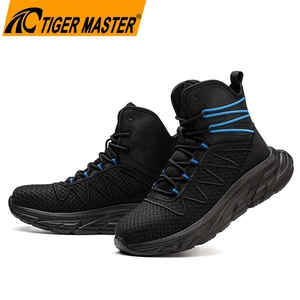 Bota de seguridad tipo zapatilla de deporte a prueba de pinchazos con punta de acero y tobillo alto TM3264 para hombres