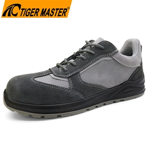 TM2011 Zapatos de seguridad de gamuza antipinchazos con punta de fibra de vidrio para hombres