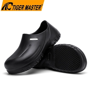 Chaussures de sécurité pour chef de cuisine Eva imperméables noires antidérapantes TM3993 avec embout en acier