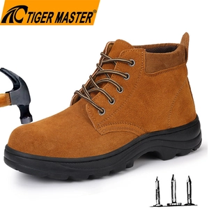 TM3432 Non-slip Suede Leather Steel Toe Anti-puncture Jogger Safety Shoes - COPY - b8k692