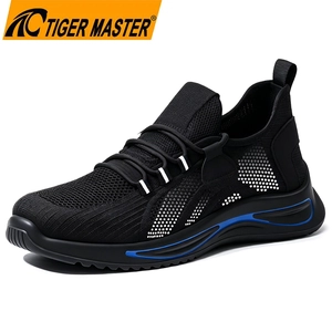 TM3489 Zapatillas de deporte de moda para hombre Zapatos de seguridad con punta de acero Suela de PU antideslizante antipinchazos