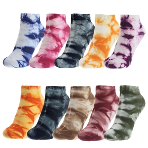 Chinese fabrikant van tie-dye-sokken | Mode nieuwigheidscadeau, zachte sport-enkelsokken voor tienermeisjes (bulkbestelling beschikbaar)
