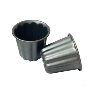 เหล็กกล้าคาร์บอนไม่ติด Canele Mold Canele Canele Baking Tin Cup