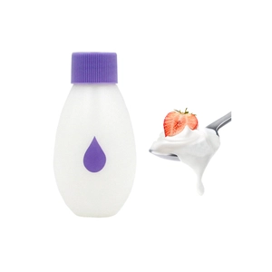 80ML Οβάλ πλαστικό μπουκάλι γιαουρτιού HDPE