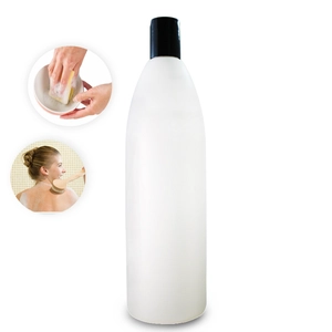 White Plastic Shampoo Squeeze Bottle 1 Liter