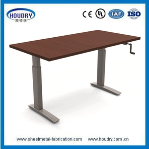 中国 Furniture hand crank adjustable tanding and sitting crank desk メーカー