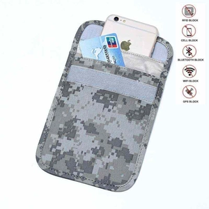Bolsa de bloqueio de sinal RFID com padrão camuflado Bolsa para chave de carro RFID