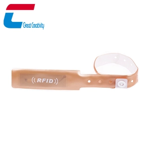 일회용 PVC Mifare 1k RFID 손목띠