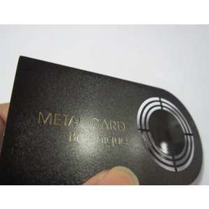 Engraved Black Metal Card Matt Frosted Black Metal Business Card