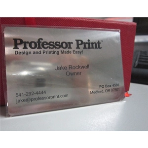 Μετάξι-οθόνη εκτύπωσης Metal Business Name Card