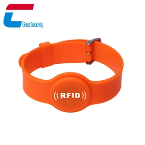 금속 버클로 실리콘 RFID 손목 시계 밴드