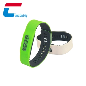 Pulsera RFID pasiva de silicona impermeable de 13,56 mhz