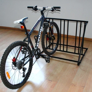 Commercial Steel Tube Multicapacity Grid Galvanized 3 Bike Rack Single Sided