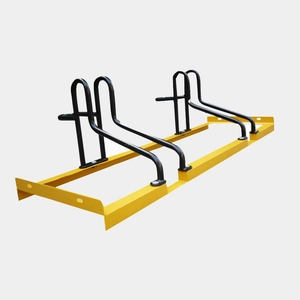 Stand bici elettrico zincato di alta qualità montato per pavimento per risparmiare spazio