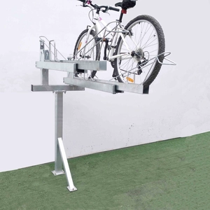 亜鉛メッキ鋼製ダブル 2 階建て自転車ディスプレイ ラック多層