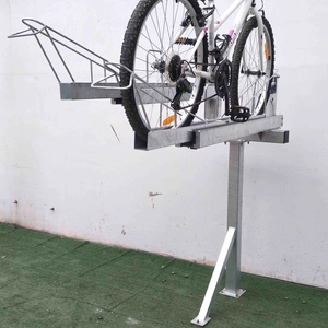 熱い亜鉛メッキ 2 層 10 サイクル駐車自転車保管庫積み重ね可能なラック