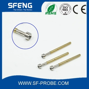 China Pogo Pin mit Messing Gold plattiert Sonde Pin Manchine Test verwendeten