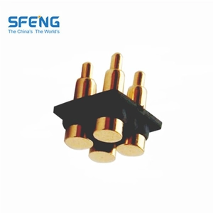 Spring loaded pogo pin with plastic connector