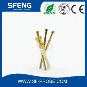 suzhou shengteng brass gold plated pogo pin with lowest price