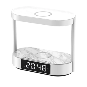 Candeeiro de cama inteligente com carregador sem fio e relógio EG0172