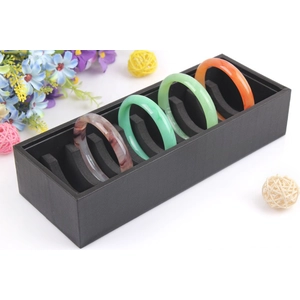 Cuero negro brazalete de joyería bandeja de exhibición aceptar personalizado según su requiera