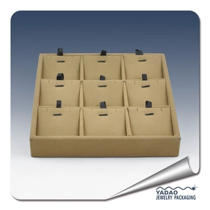 Brown 9pcs Schmuck Anhänger Display Tray