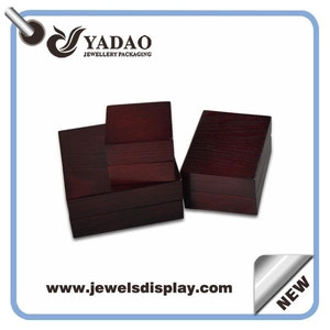 Fábrica china de alta calidad cajas de la joyería de madera de lujo y estuches para anillos, collar y pulseras de mostrador de la tienda de joyería y de la ventana de regalos y favores de la fiesta