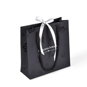 Custom Printed Your Own Logo White Brown Kraft Gift Craft Shopping Paper Bag With Handles