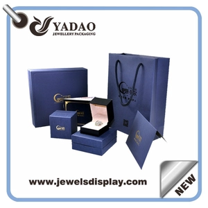 Gioielli packaging personalizzato, logo stampato portagioie insiemi di anello, neckalce e bracciale, produttori contenitore di monili di carta cina