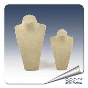 Dimensioni Custome e resina di colore espositore busto ricoperto di velluto per la collana in armadietto negozio di gioielli all'ingrosso