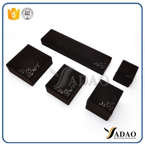 Economy black plastic jewelry gift box soft touch small gift boxes for sale