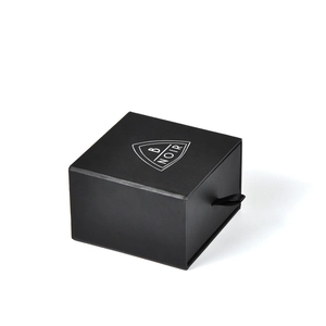 Scatola di imballaggio del braccialetto del cuscino della scatola di carta del cassetto di lusso nero di fascia alta