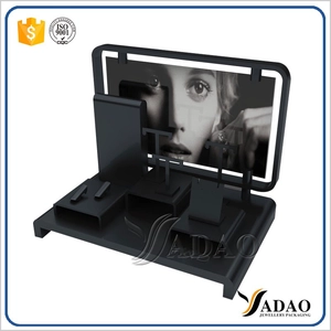 Luxury Custom-made Acrylic Jewelry Display Set Acrylic earring necklace jewelry accessories display holder stand Set Clear Acrylic Ring Clip Display Stand Jewelry Riser