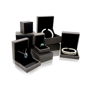 Cajas de terciopelo joyas caja de joyería de cuero de lujo de cuero sintético PU la joyería del anillo de embalaje de cajas pendiente cajas de presentación proveedor de regalo
