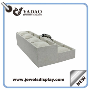 Calidad simple reloj de la joyería de madera / bandeja y pastillas de ventas al por mayor del brazalete