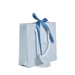 Sacchetto di carta UV all'ingrosso Sacchetto regalo Borsa per la spesa artigianale con chiusura a nastro e manico in corda di cotone