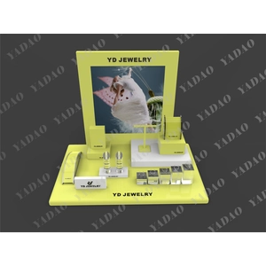 Commerci all'ingrosso acrilico dei monili display Attraente Carino Gioielleria Display a colori per i monili di lusso di piccola dimensione Vetrina Set per Gioielleria Stores