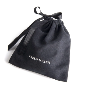 Yadao Black Storage Drawstring Custom Logo Suede Jewelry Pouch Small Travel Ornaments Bag