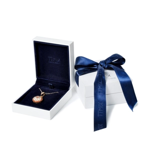 Yadao Personalizzato logo Bianco Anello Bianco Box Collana Contenitore di gioielli Pandut Box Confezione Packaing