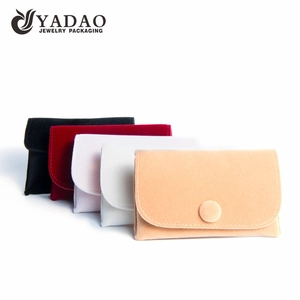 Pochette en velours de bijoux personnalisés Yadao avec pochette d'emballage de bijoux à fermeture à pression