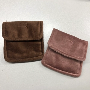 Yadao handmade velvet pouch jewelry bag in small size with magnet closure and debossed logo for free