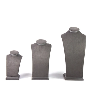 Espositore per gioielli in velluto con busto in legno di fabbricazione Yadao