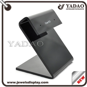 anillo del dedo pantalla de plexiglás perno prisionero del oído de acrílico significa pendiente de exhibición de acrílico de la joyería soporte de exhibición con forma de Z
