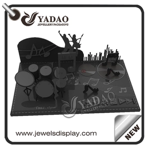 pantalla negro acrílico joyas, vitrina de la joyería de acrílico, acrílico cuerpo joyería piercing proveedor expositor