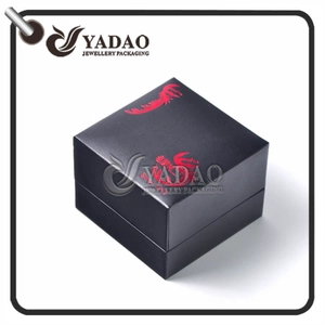 color oscuro / personalizado estilo de lujo delicado precio competitivo justo cuero / papel / caja de anillo de terciopelo al por mayor